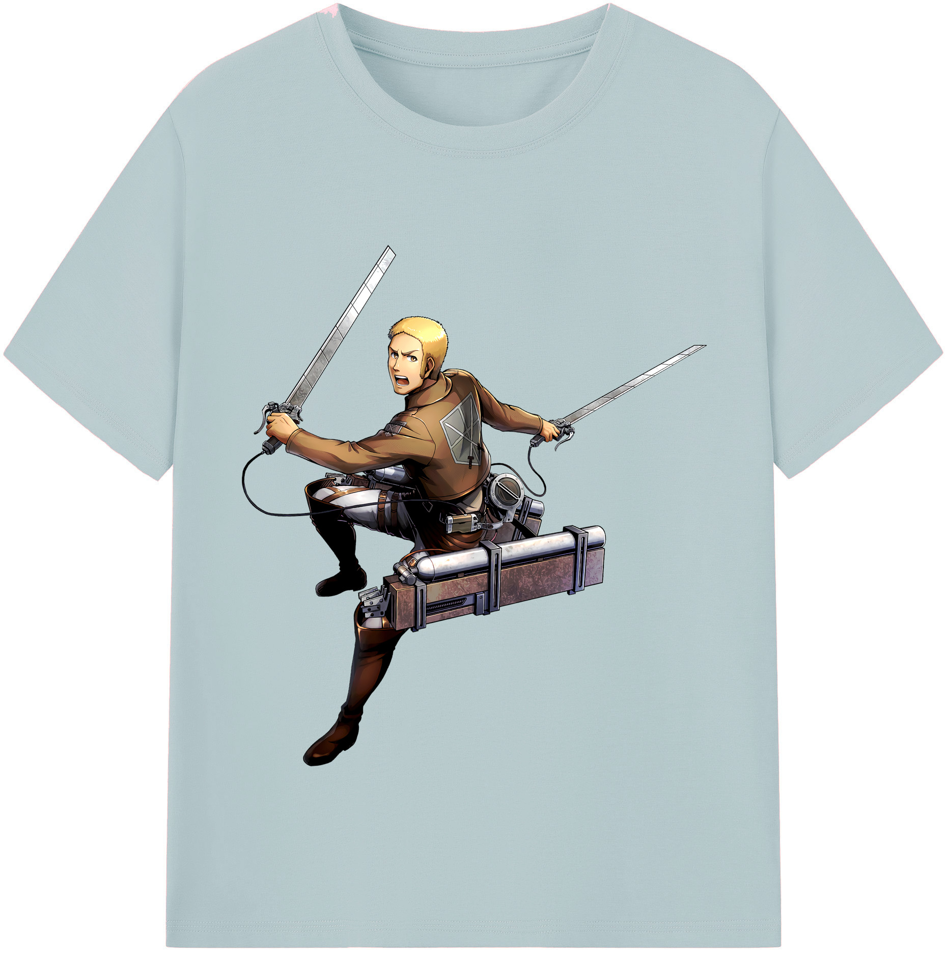 （画像用） 進撃の巨人 ライナー・ブラウン Attack on Titan Reiner Braun 綿100％半袖Tシャツ（フロントプリント）
